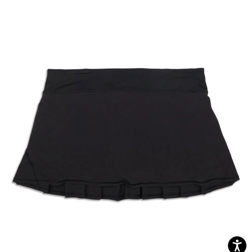 Lululemon Run Pace Setter Skirt Built In Shorts Pleated Black Skirt Sz  12 - Picture 2 of 8